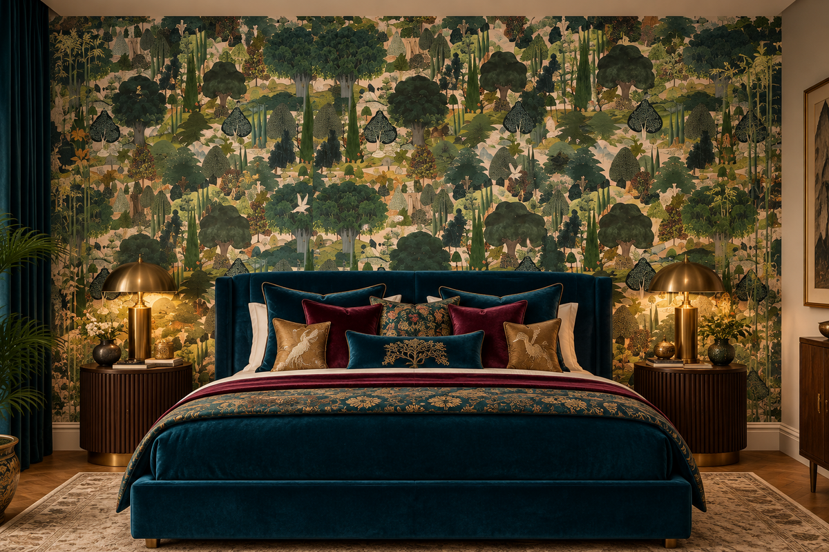 Asian Forest Scenery Mural