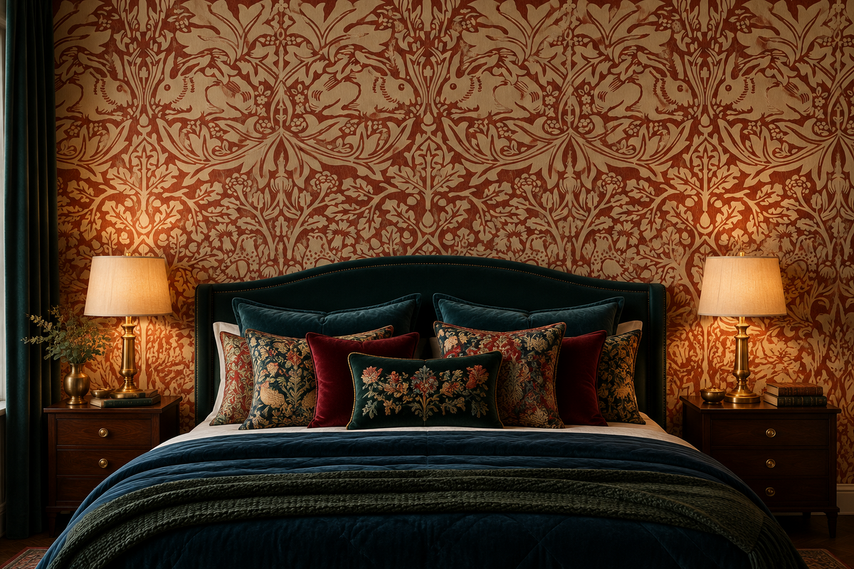 Vintage Brer Rabbit Floral Wallpaper