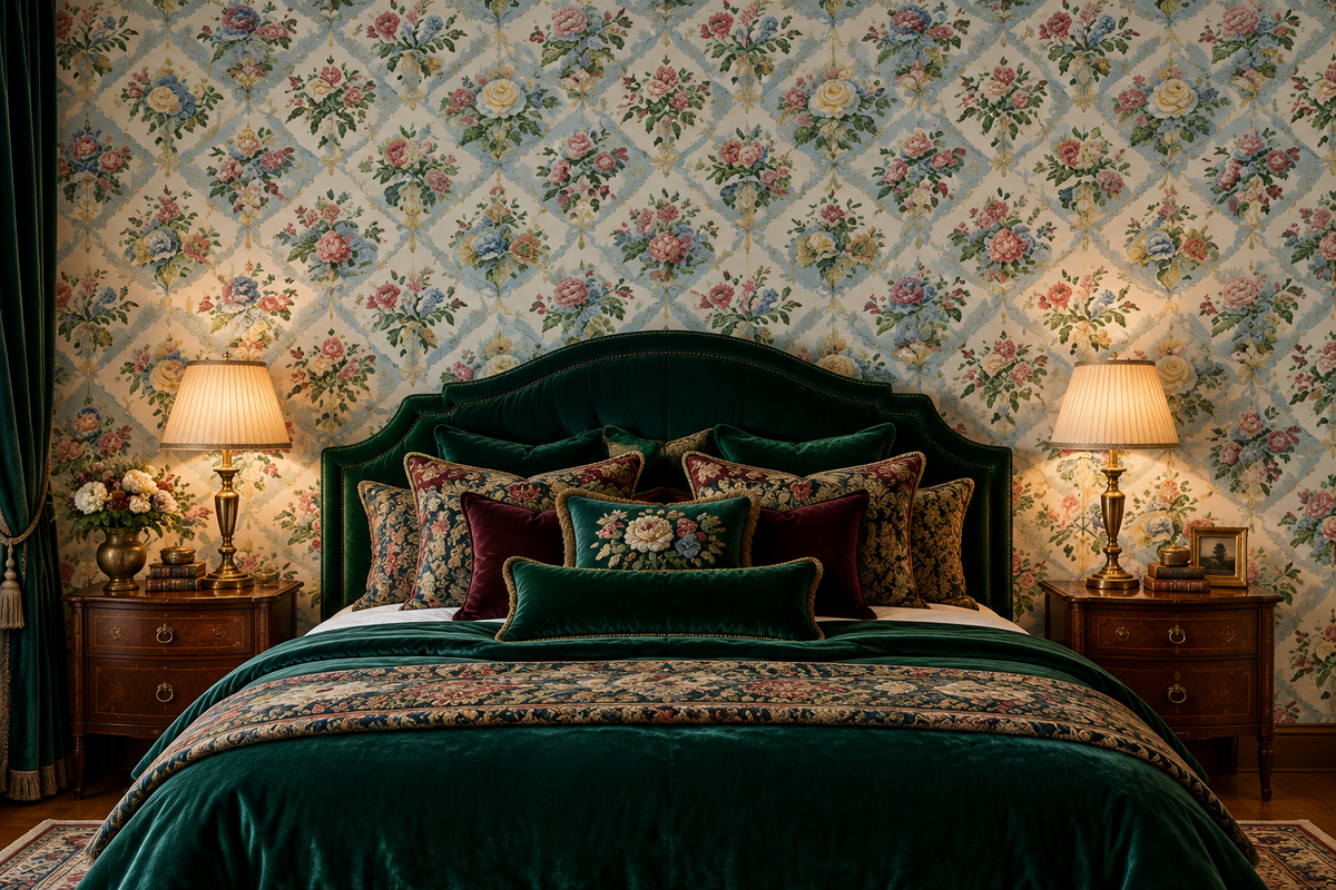 Vintage Garden Floral Wallpaper