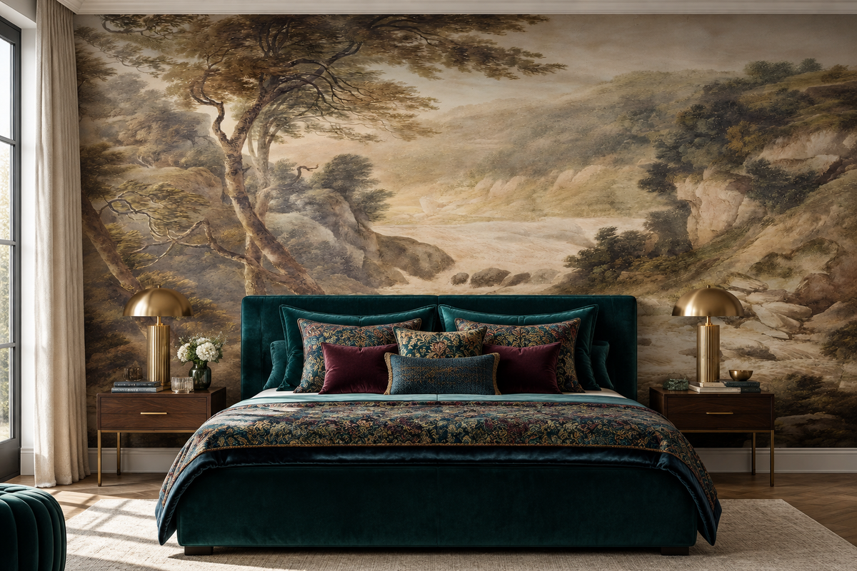 Painted Forest Trees Mural