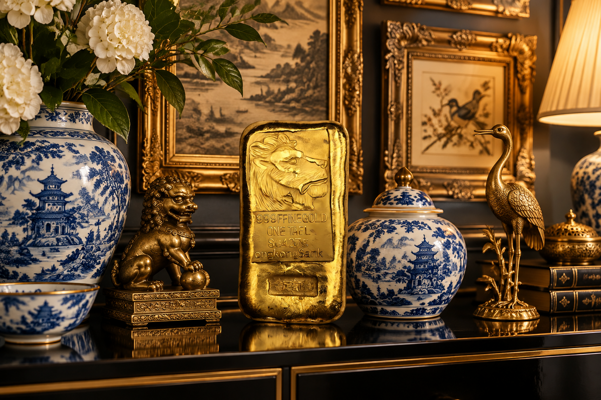 Barra de oro decorativa