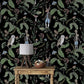 Dark Woodland Wallpaper: Bring the enchantment of the forest into your space with this rich and atmospheric design.