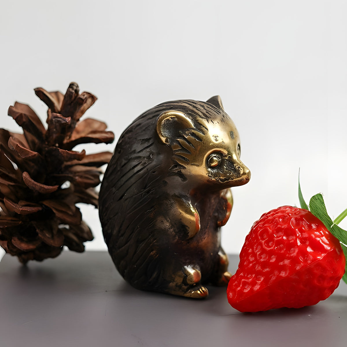 Solid Brass Porcupine Figurine