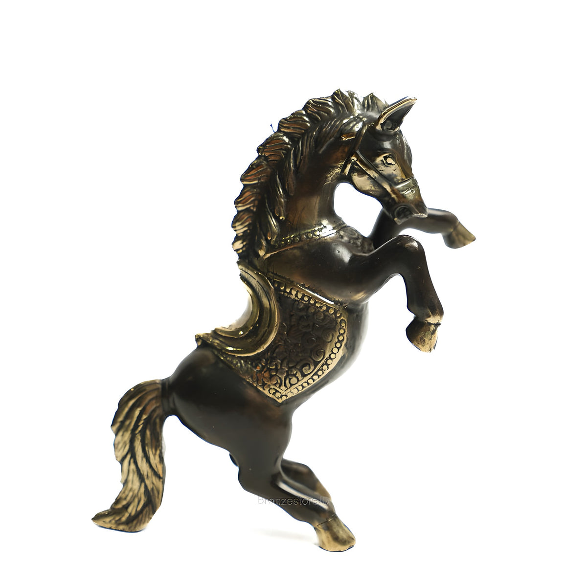 Solid Brass Prancing Horse Figurine