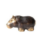 Solid Brass Hippo Figurine