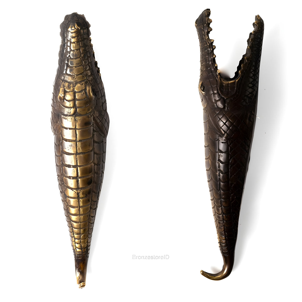 Solid Brass Crocodile Wall Hook