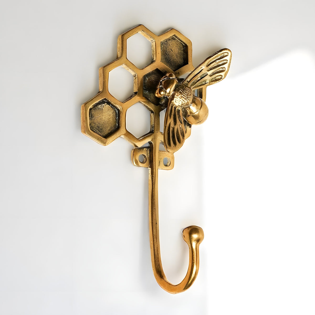 Solid Brass Bee Wall Hook