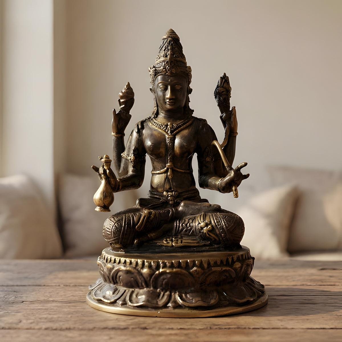 Solid Brass Lakshmi Statue