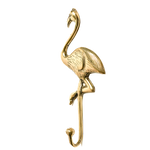 Solid Brass Flamingo Wall Hook