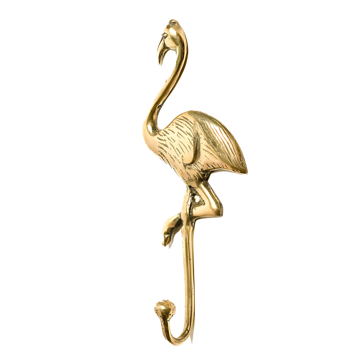 Solid Brass Flamingo Wall Hook