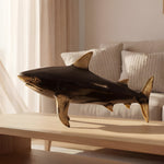 Solid Brass Megalodon Shark Statue
