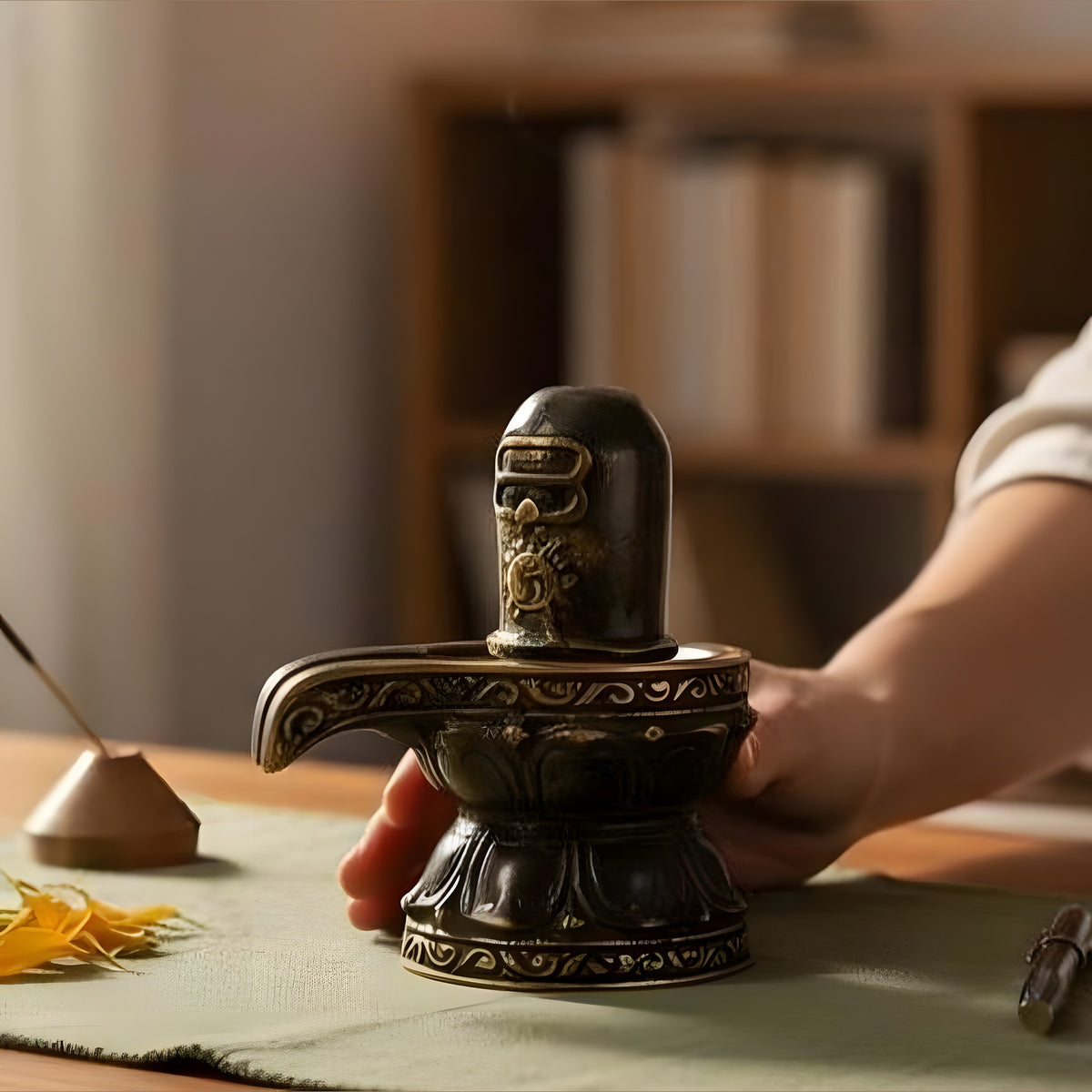 Solid Brass Lingam Yoni