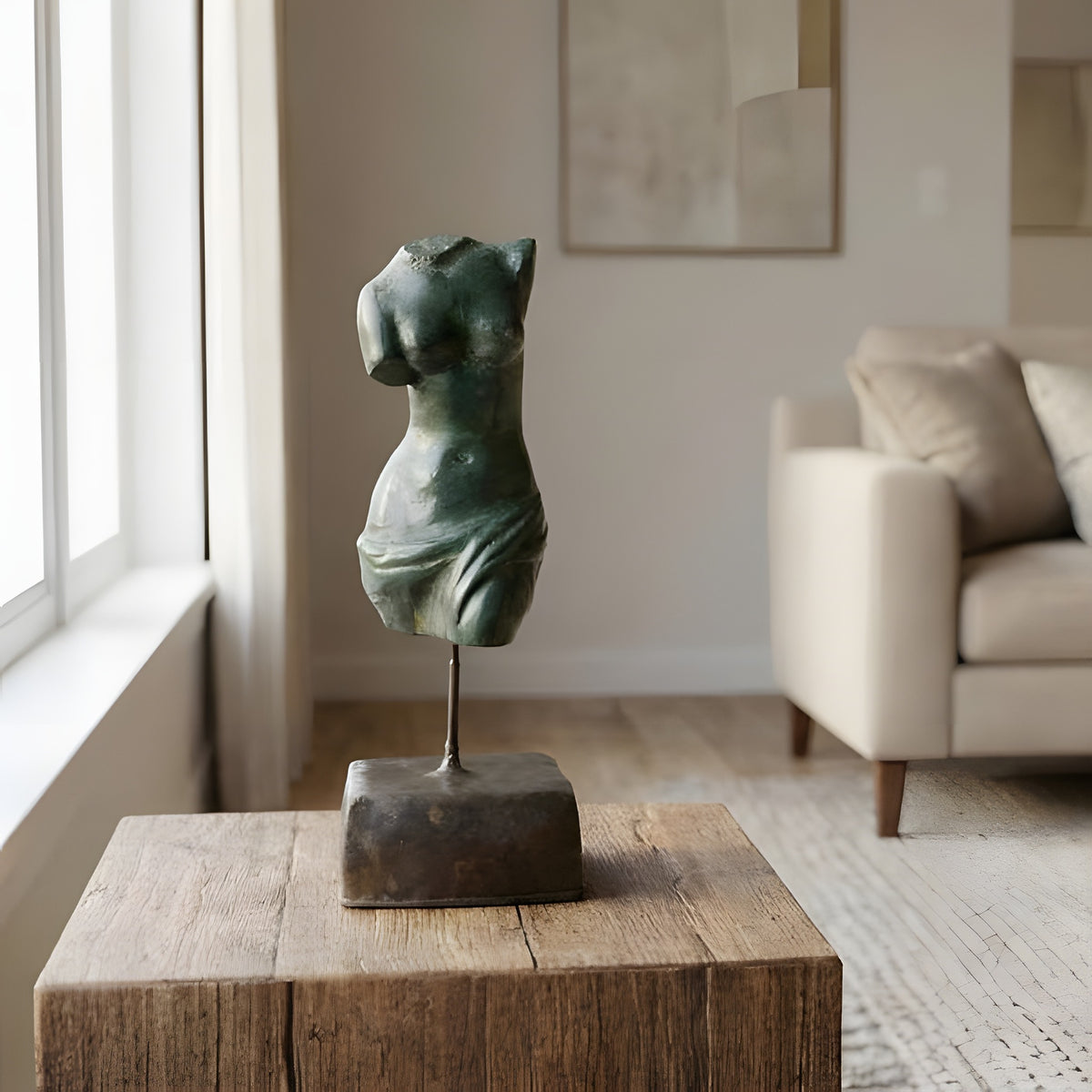 Bronze Torso Sculpture