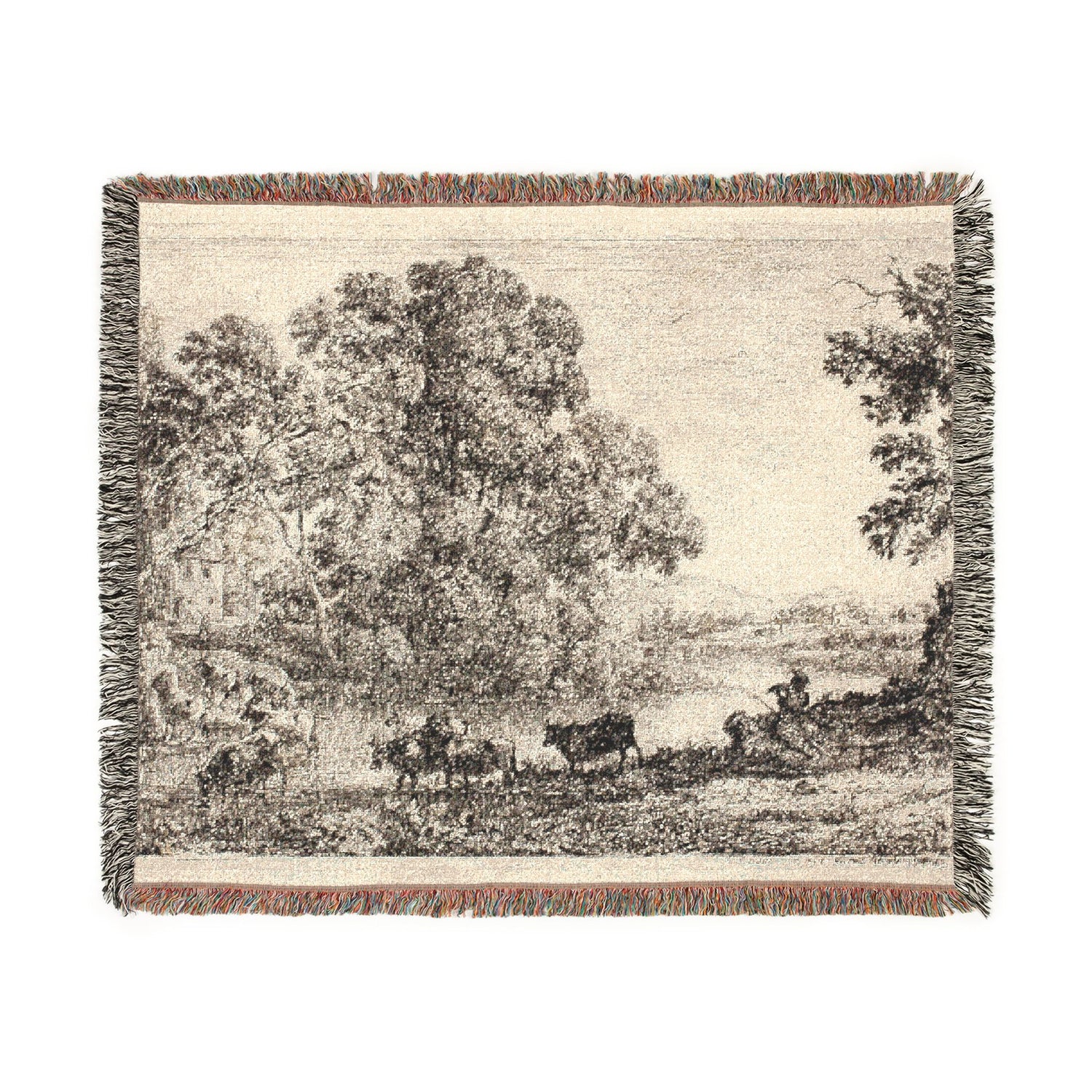 The Cowherd - Claude Lorrain Tapestry Blanket