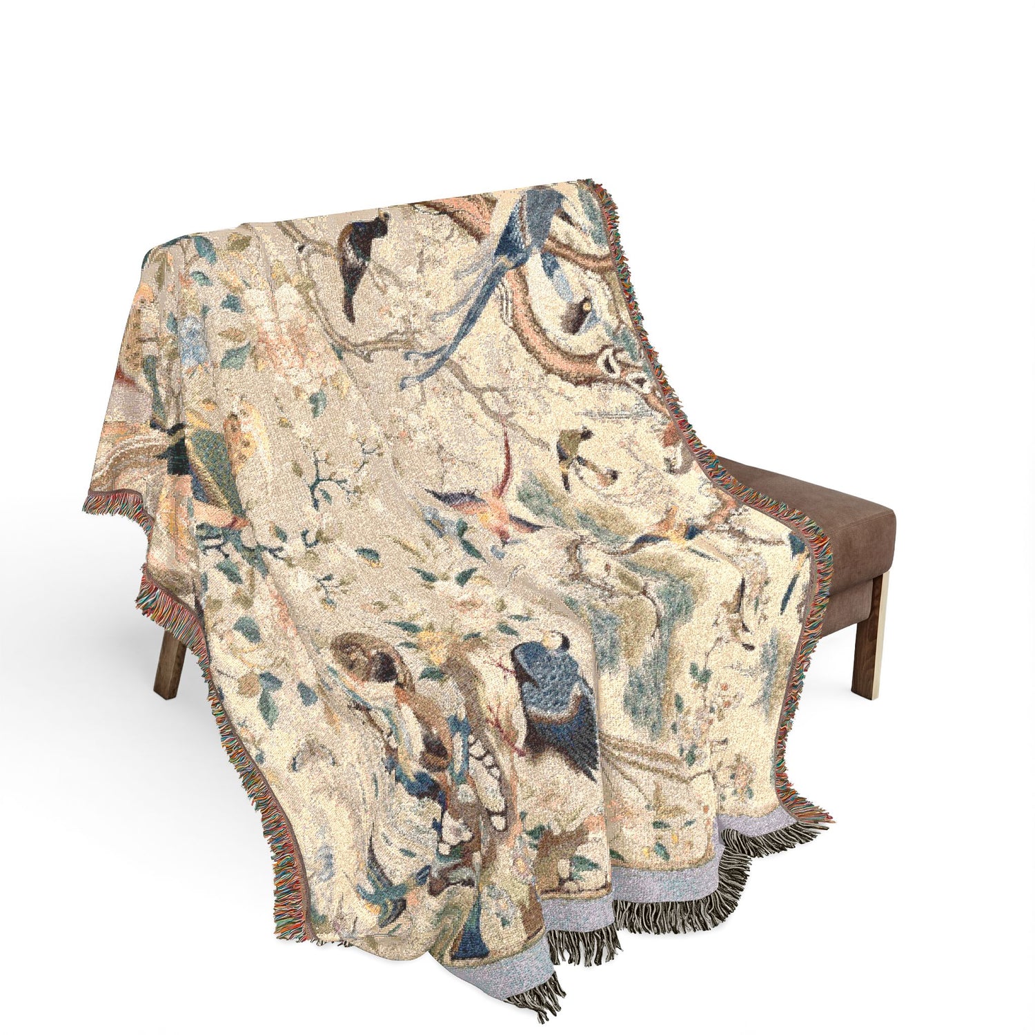 A Myriad of Birds Woven Throw Blanket