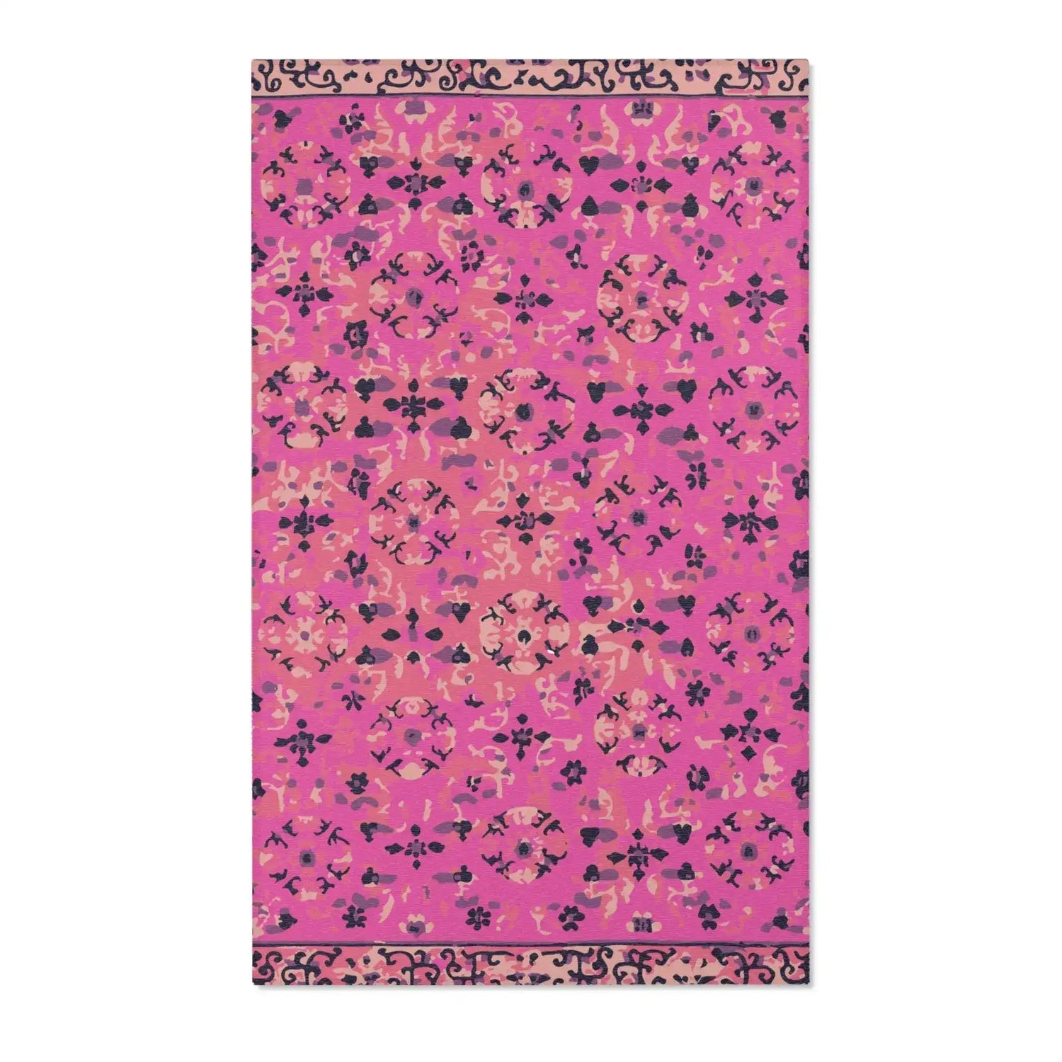 Berry Pop Medallion Accent Rug