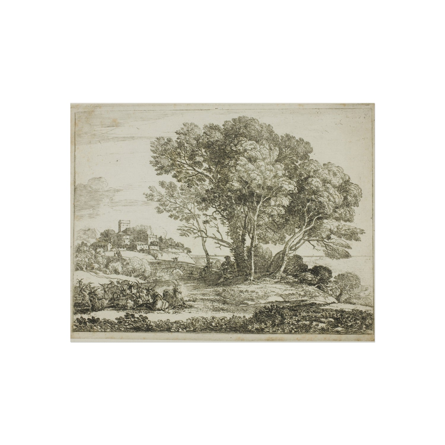 The Goatherd - Claude Lorrain Fine Art Poster