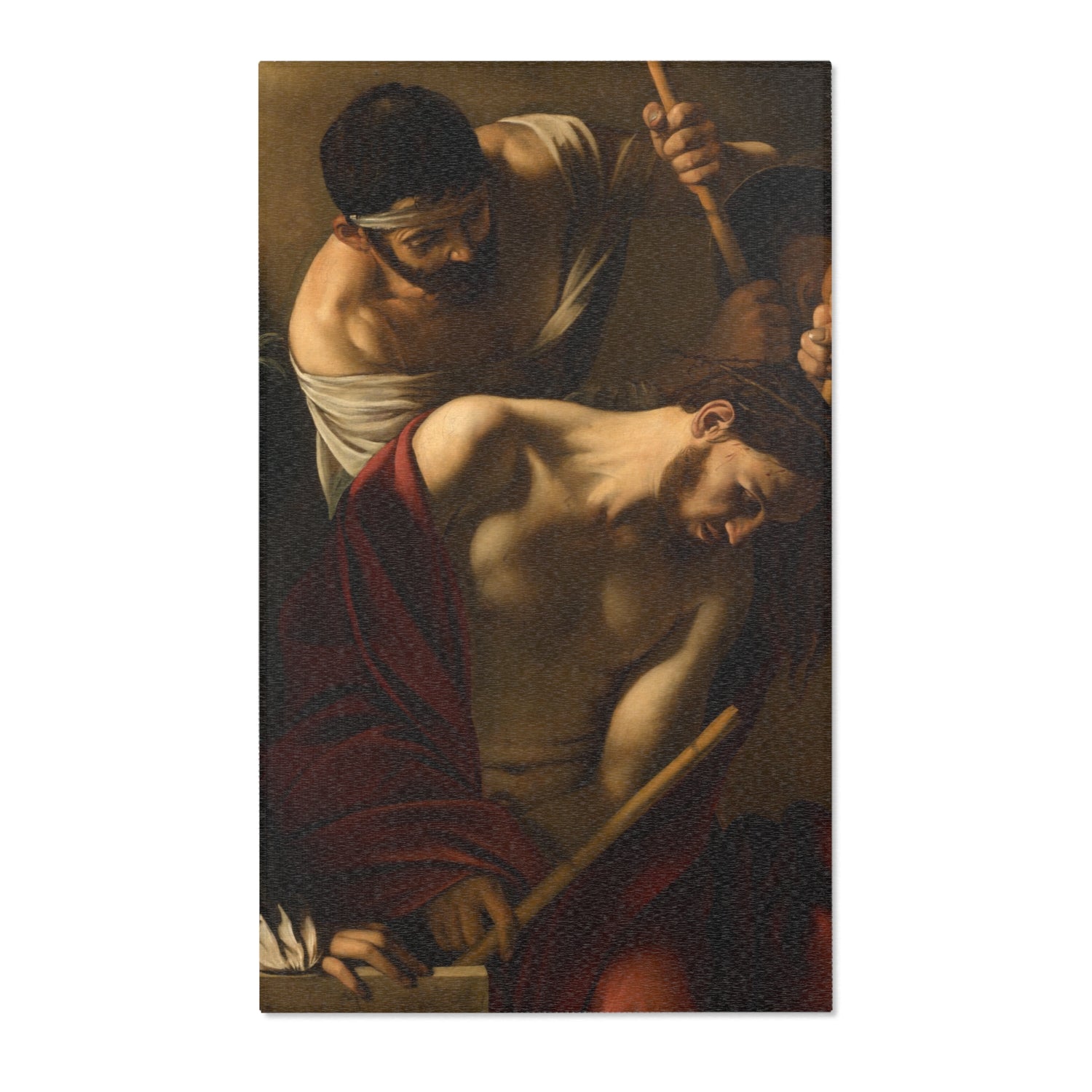 The Crowning with Thorns - Caravaggio Area Rug