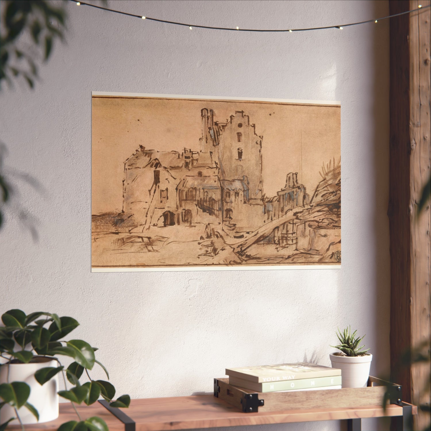 Kostverloren Castle in Decay - Rembrandt van Rijn Fine Art Poster