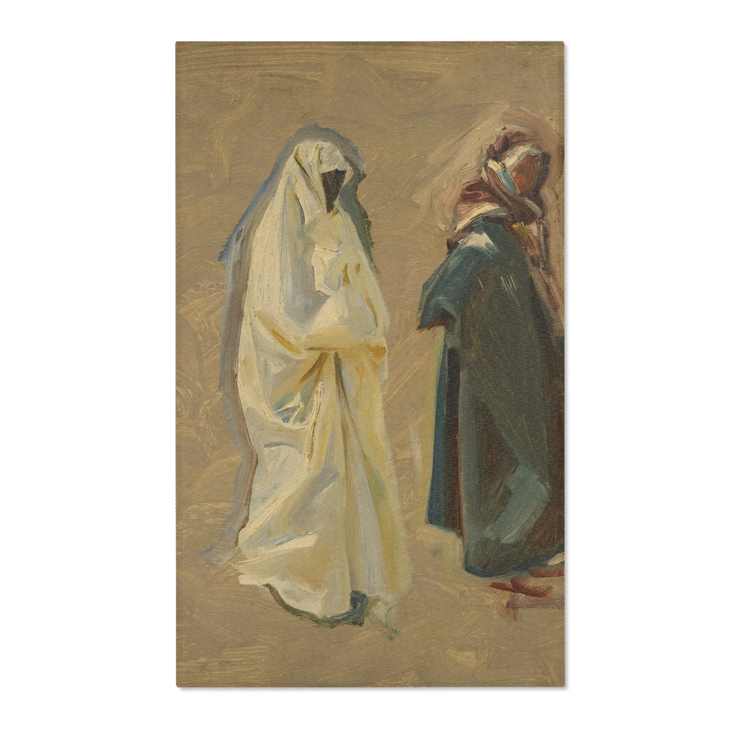 Study of Two Bedouins - John Singer Sargent Area Rug