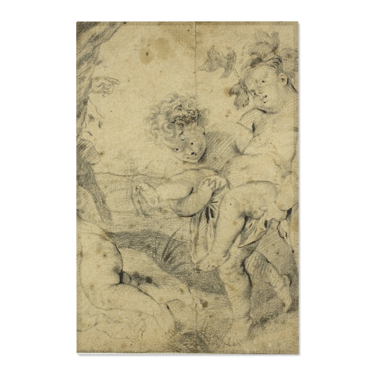 Young Bacchus and Companions - Anthony van Dyck Area Rug