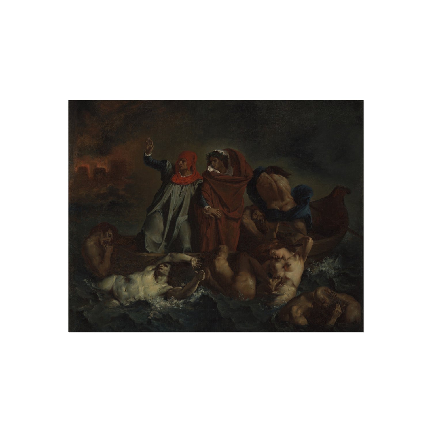 Dante's Bark - Eugène Delacroix Fine Art Poster