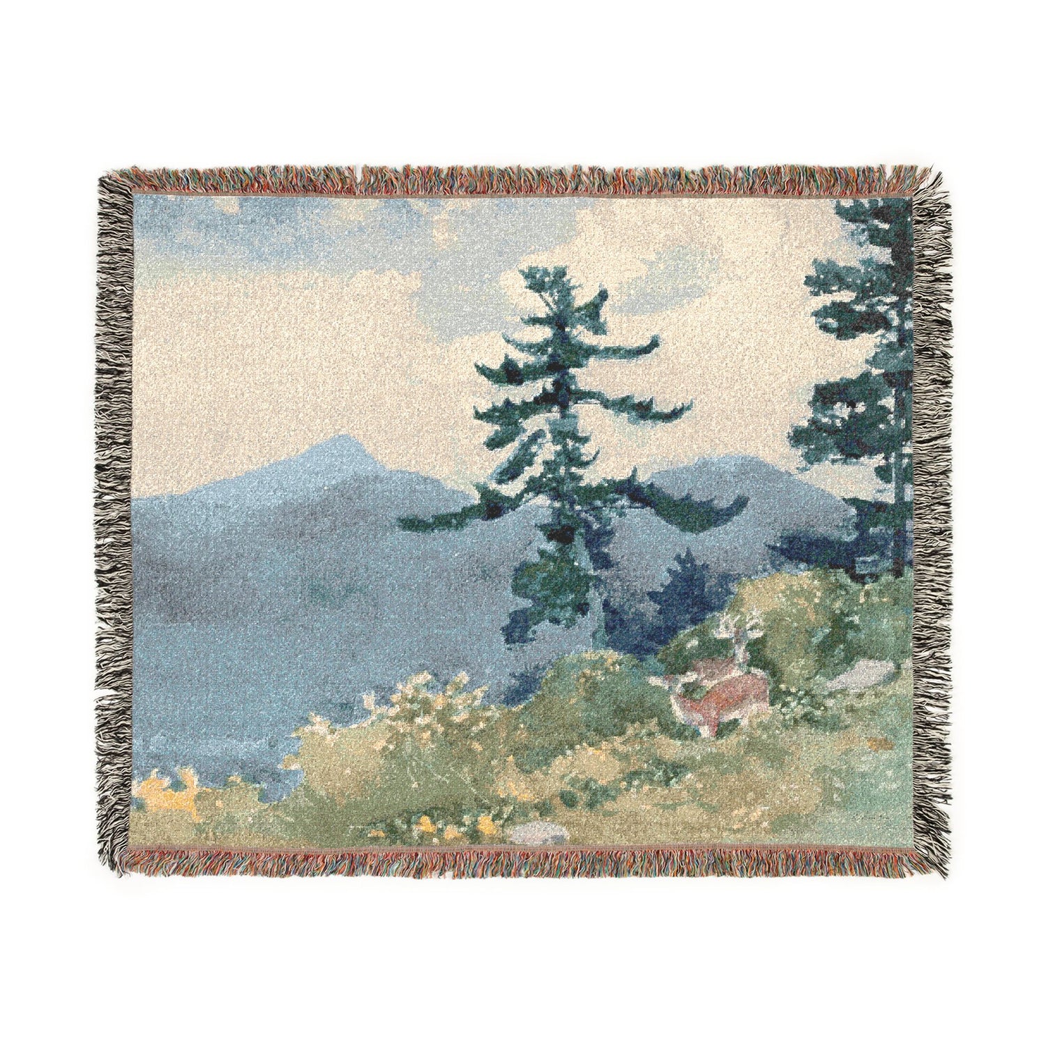North Woods Club, Adirondacks - Winslow Homer Tapestry Blanket