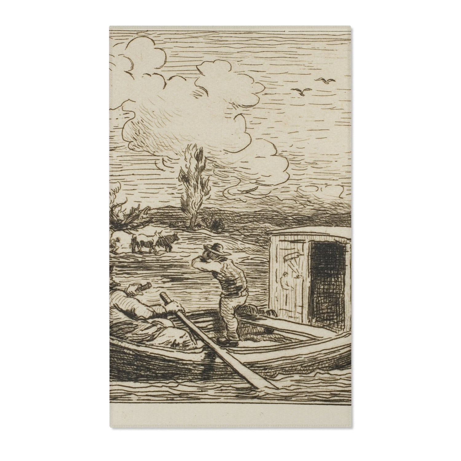 Cambronne's Word - Charles François Daubigny Area Rug