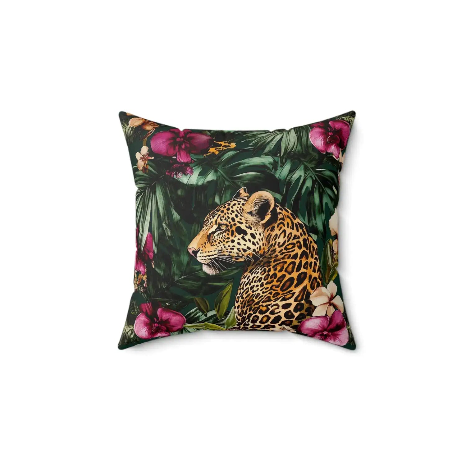 Jungle Majesty Leopard Throw Pillow
