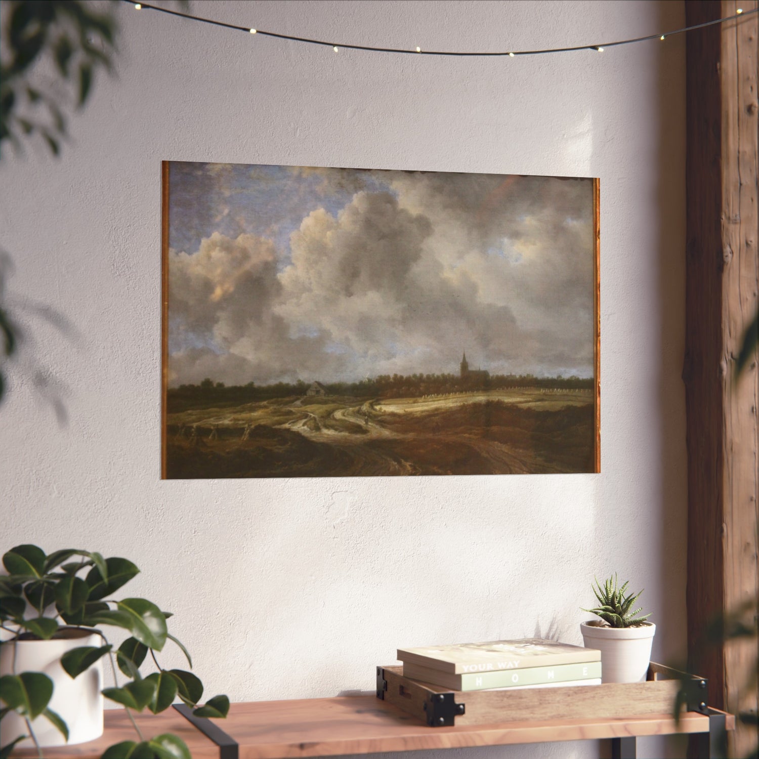 A Forest Village behind the Dunes - Jacob van Ruisdael Fine Art Poster