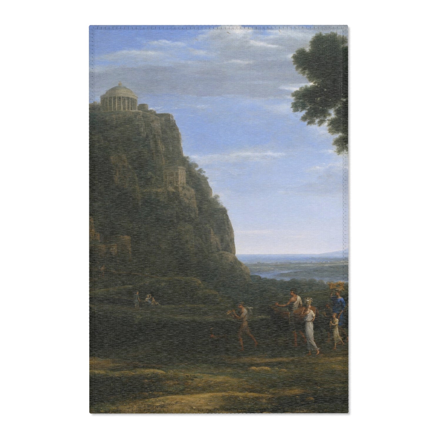 View of Delphi with a Procession - Claude Lorrain Area Rug