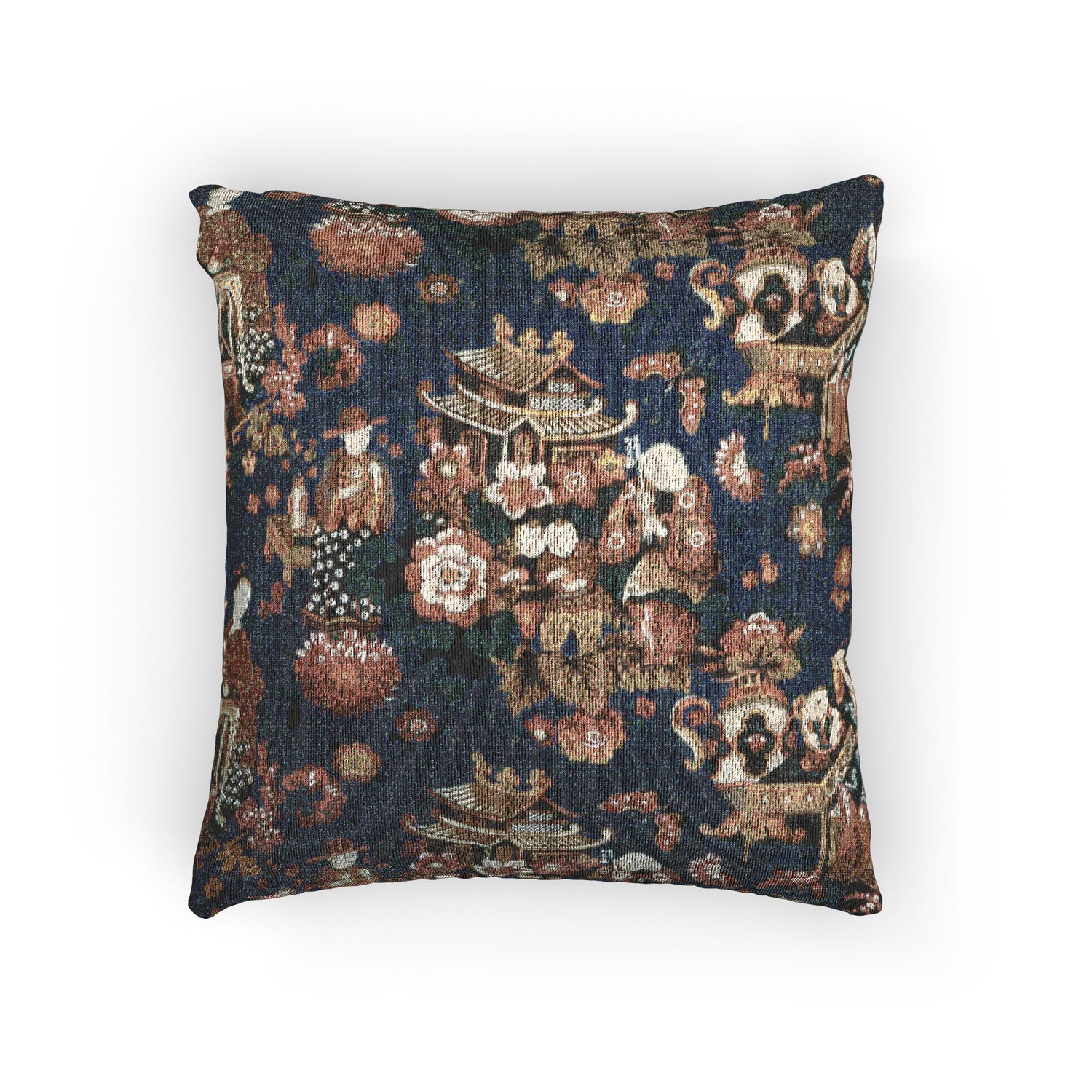 A Chinese Tea Party Furnishing Fabric Pillow