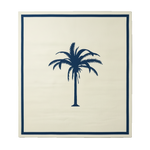 A Palm in Quiet Blue Hand Knotted Rug