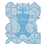 A Smile in Cyan Maze Hand Tufted Rug - MAIA HOMES