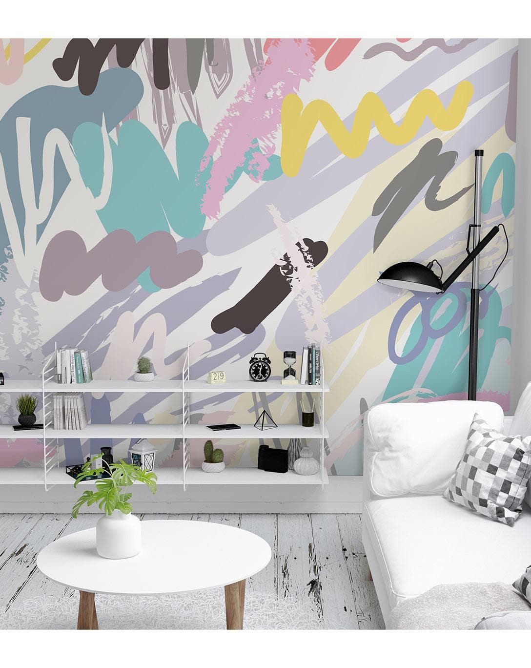 Abstract Paint Colorful Painting Wall Mural