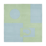Abstract Block Square Hand Tufted Rug