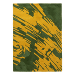 Abstract Golden Stroke Hand Tufted Rug