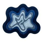 Abstract Ripple Hand Tufted Wool Rug 