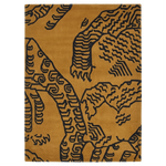 Abstract Waves Hand Knotted Rug