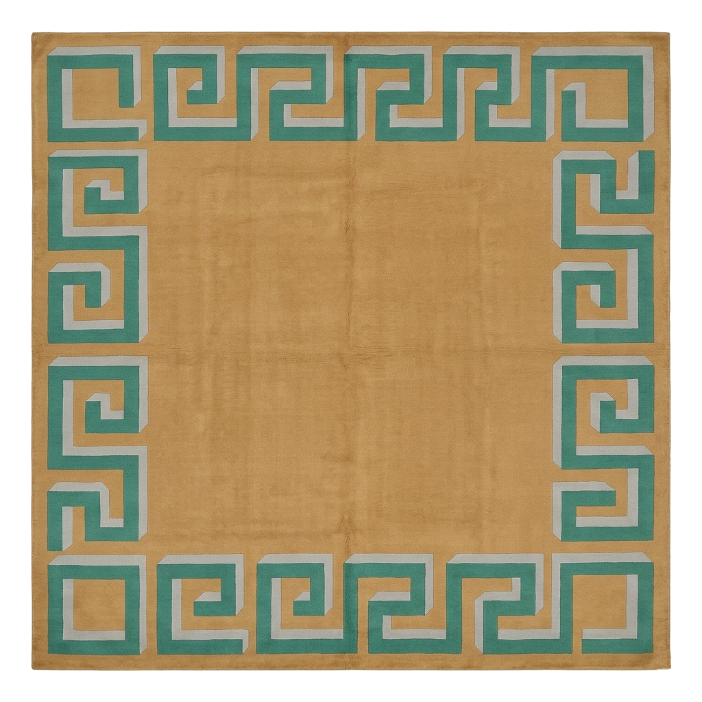 Aegean Frame Hand Knotted Rug 