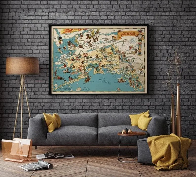 Alaska Map Print| Art History