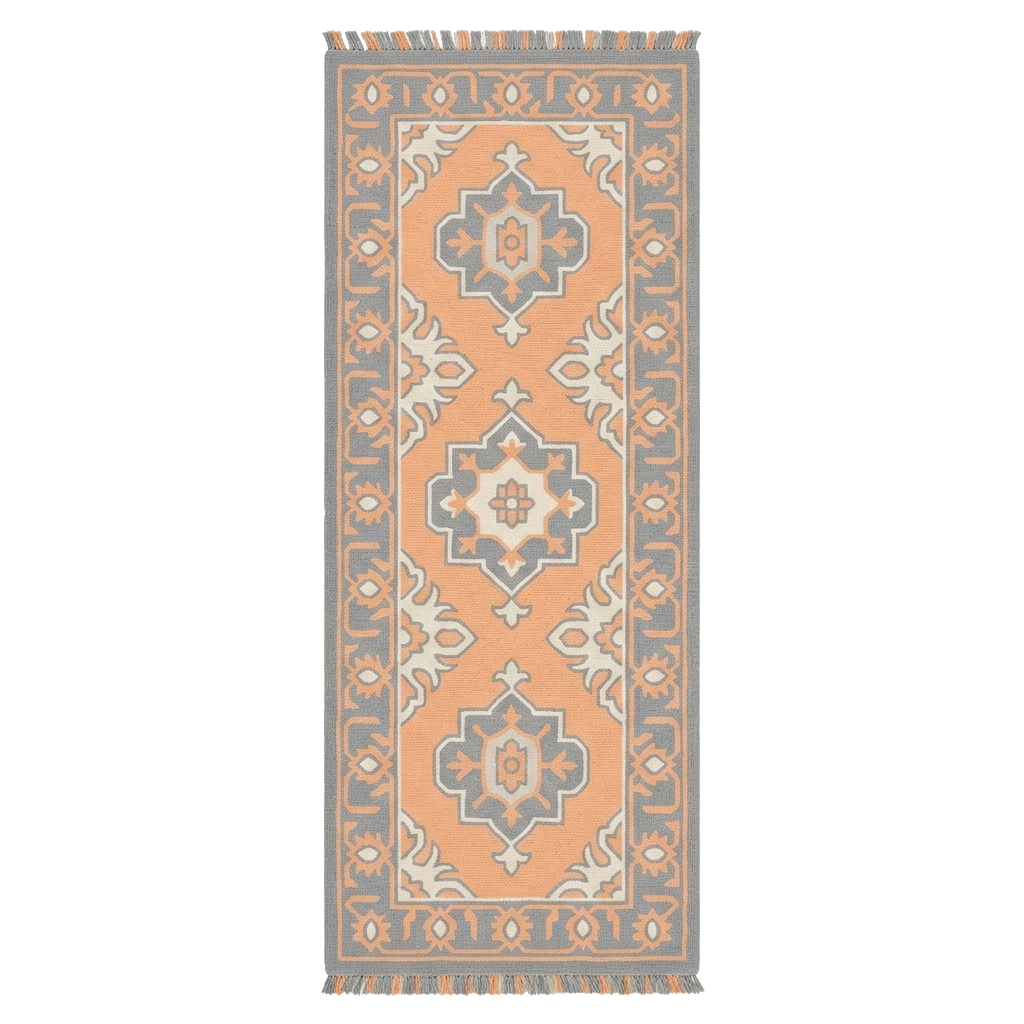 Amber Lattice Hand Knotted Runner Rug