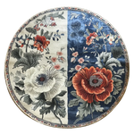 Ivory and Indigo Dreamscape Hand Tufted Round Rug