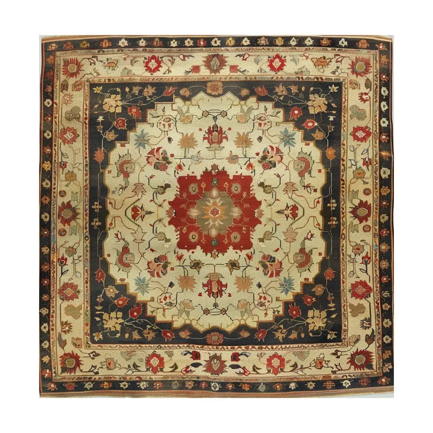 Ancestral Blossom Hand Knotted Area Rug, a timeless piece inspired by traditional floral motifs. Its intricate design and expert craftsmanship offer a touch of heritage and sophistication to any room.