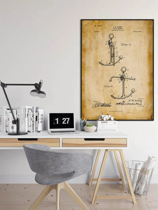 Anchor Patent Print| Framed Art Print