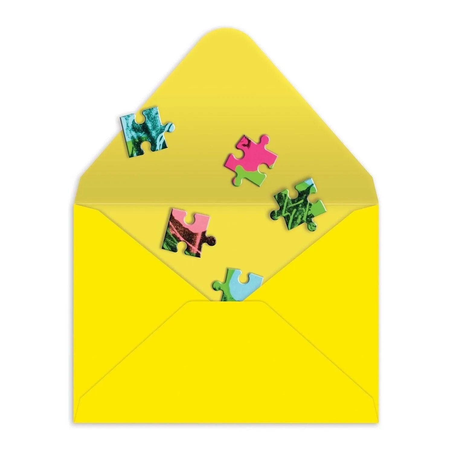 Andy Warhol Flowers Greeting Card Puzzle