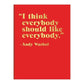 Andy Warhol Philosophy Greeting Assortment Notecard Set