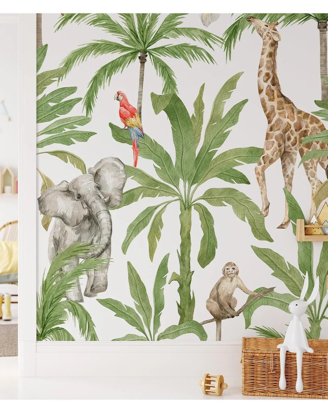 Animal Safari Repeated Wall Mural