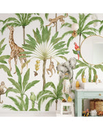 Animal Safari Repeated Wall Mural