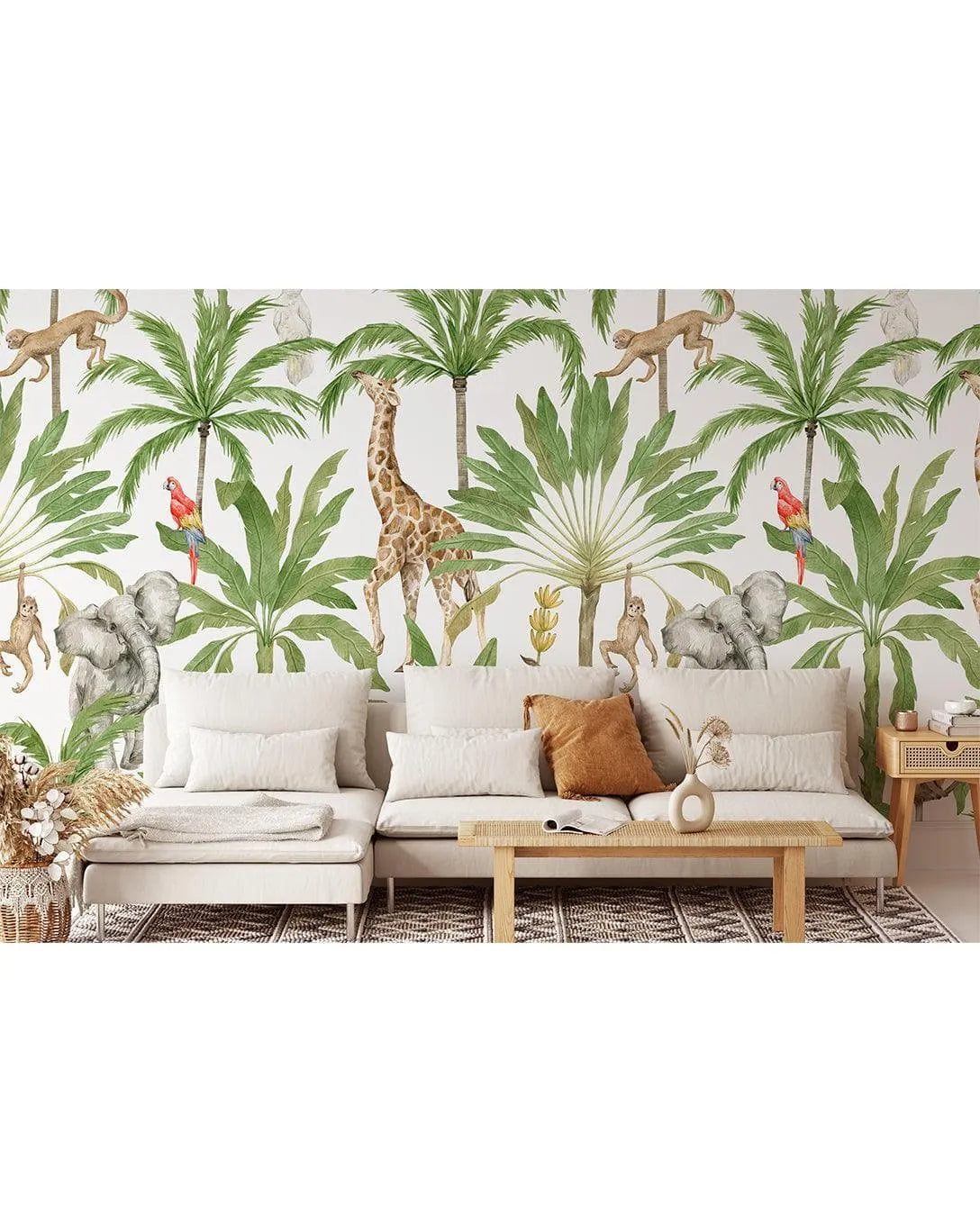 Animal Safari Repeated Wall Mural